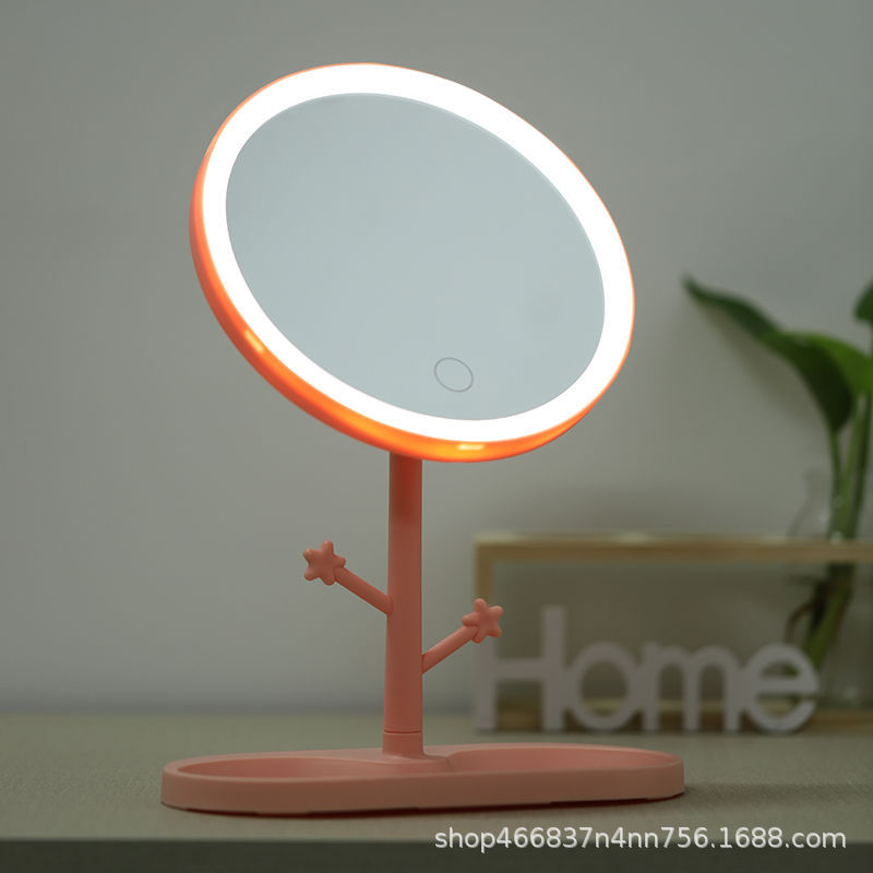Yiwu Factory Usb Gift Vanity Mirror With Light Led Makeup Mirror With Light New Desktop Folding Fill Light Small Mirror 11 Specification drawing
