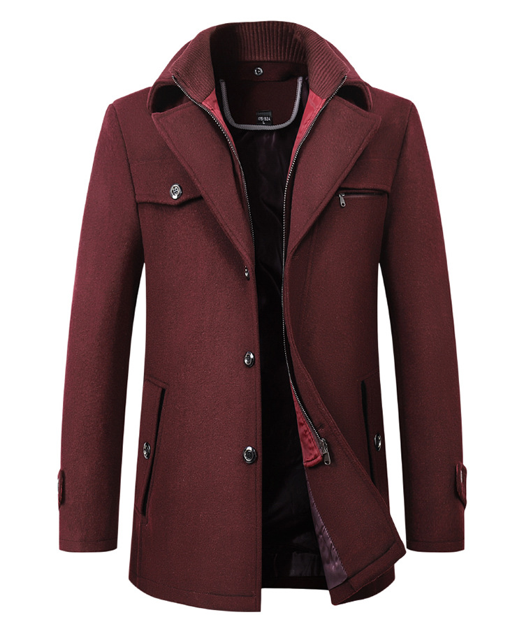 Wholesale cross-border supply of new men's woolen coats and men's double-neck jackets for autumn and winter 2022, wish, Amazon Men's Wear Application Scenario