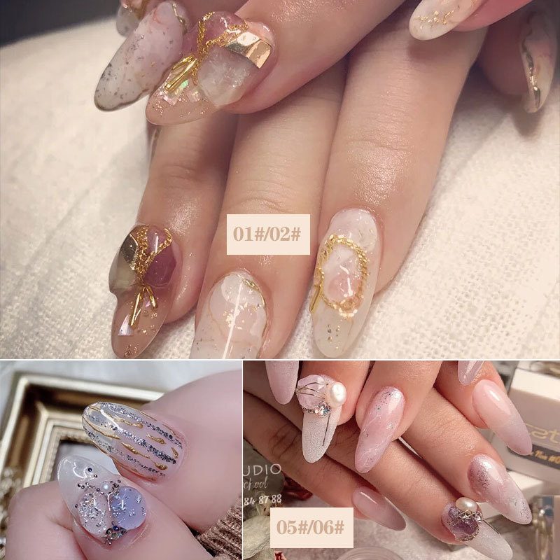 New Japanese Natural Nail Crystal Jewelry Strawberry Crystal White Crystal Mesh Red Irregular Stone Diy Decoration Application Scenario