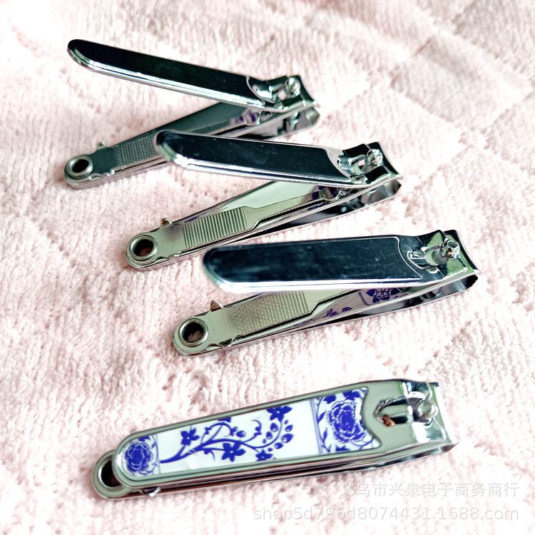 0816 Nail clippers, blue and white porcelain nail clippers, nail clippers, trendy and fashionable nail clippers, 1 yuan wholesale, 2 yuan wholesale supply details Picture