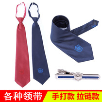 2011 new security tie zipper tie hand type property red blue tie security accessories