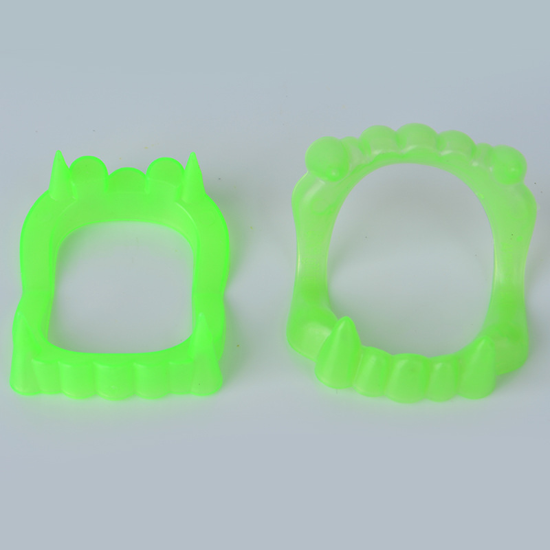 跨境万圣节装扮道具夜光假牙吸血鬼牙齿愚人节整蛊僵尸牙套玩具详情图3