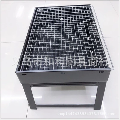 Black steel grill folding grill outdoor household portable charcoal carbon grill grill Zhejiang large portable thumbnail