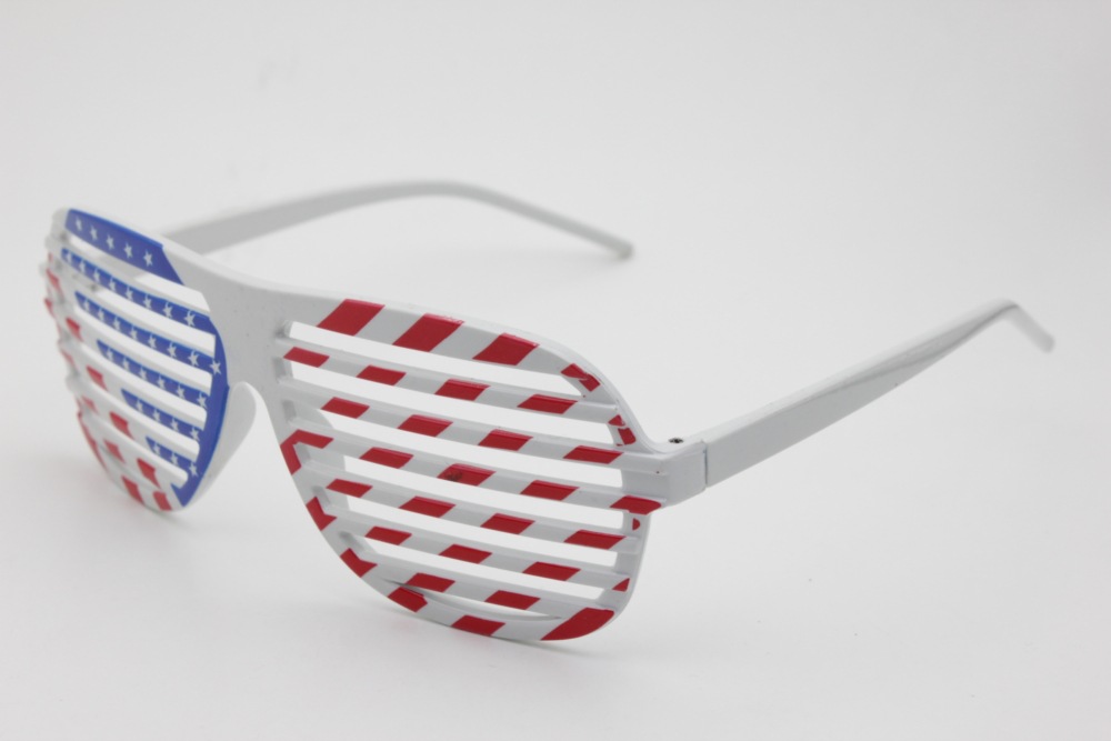 百叶窗印刷美国国旗眼镜，百叶窗 个性太阳镜 英格兰区旗 无片详情图2