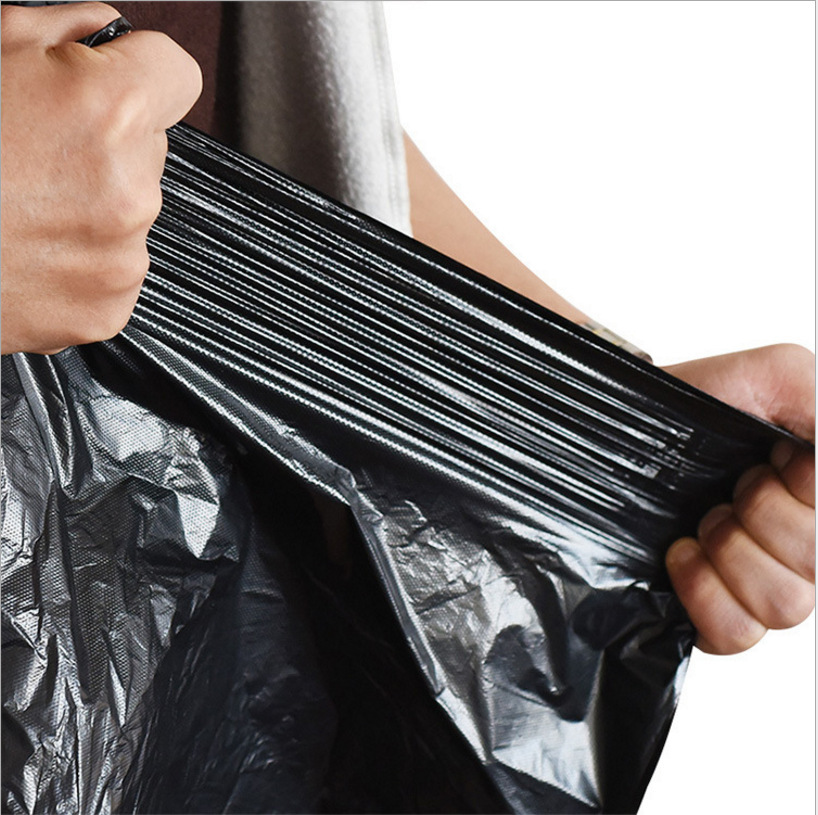 【50个垃圾袋】垃圾袋家用加厚一次性黑色背心式手提式拉圾塑料袋详情图2