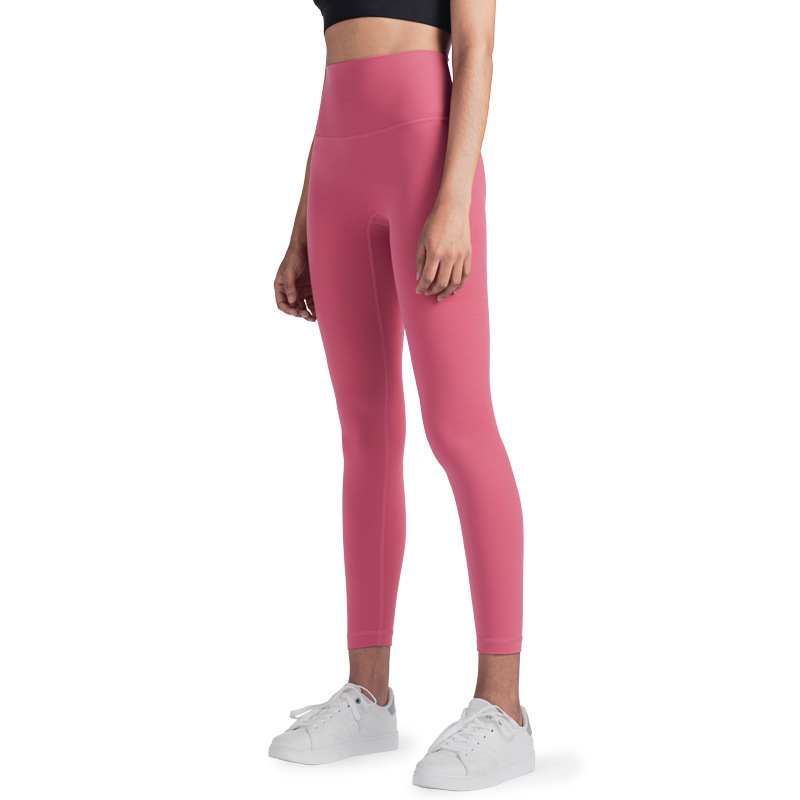 High Waist Yoga Pants Lulu Original Factory With The Same Sports Tight Yoga Clothing Naked Pants Lift Hip Peach Hip Fitness Pants Women Item Picture