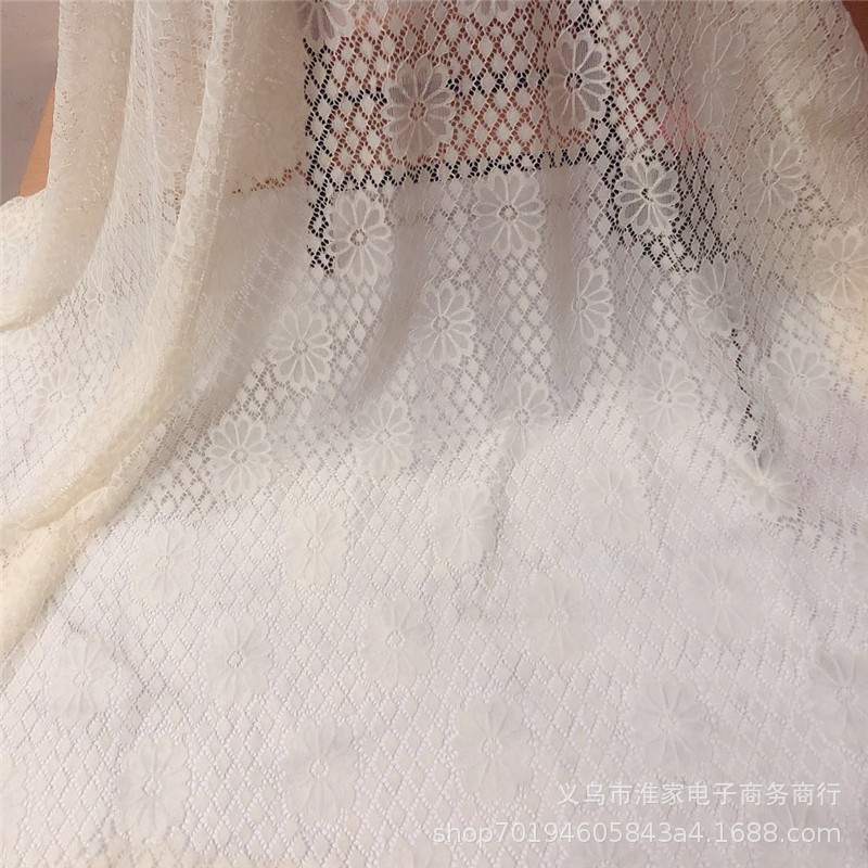 The factory offers direct sales of soft and comfortable fabric for clothing, skirts and lace with cotton cross patterns Application Scenario