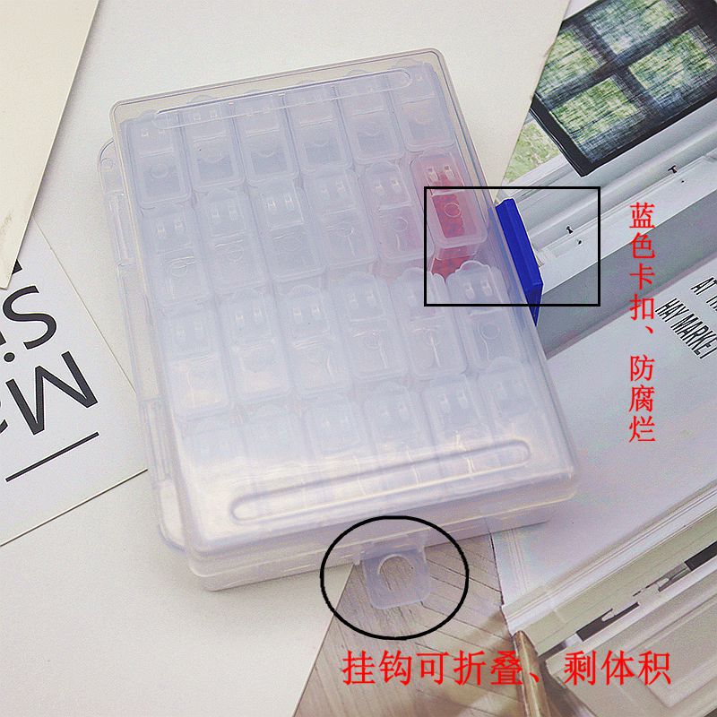 Rice Bead Storage Box 24 Single Set Box Diamond Box Storage And Collection Of High-Capacity Sorting Lighter Box Application Scenario