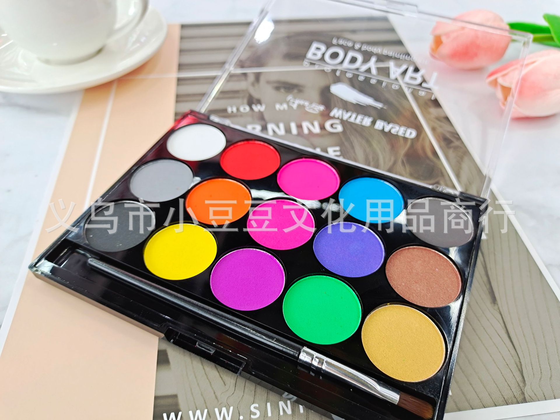 跨境人体面部创意diy彩绘颜料脸部cos人体彩绘膏易清洗脸彩化妆