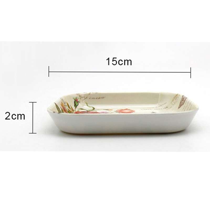 Japanese Imitation Porcelain Melamine Square Bone Spitting Dish Household Dried Fruit Small Square Plate Snack Plate Fruit Plate Square Storage Dish Application Scenario