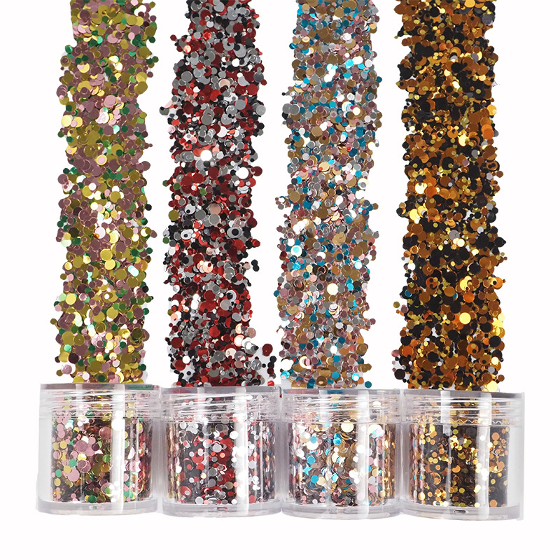 diy crystal resin, 12-color glitter sequins, laser iridescence, fish scale glitter, slime filler material mixture Specification image