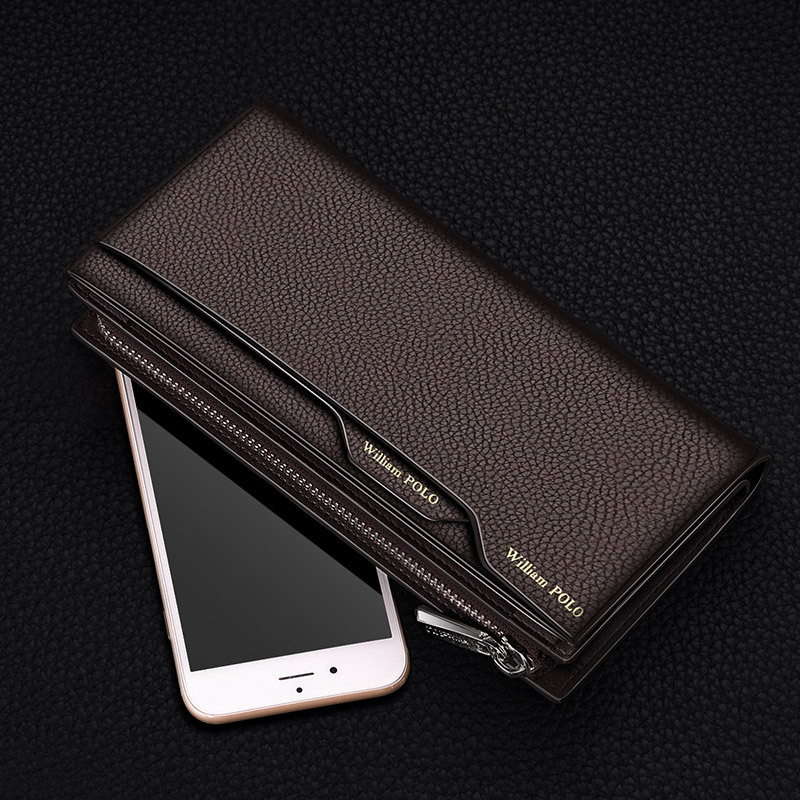 Paul Wallet Men's Long Wallet Men's Leather Multi-Card Card Bag Anti-Theft Brush Driver's License Cowhide Wallet Wholesale Application Scenario