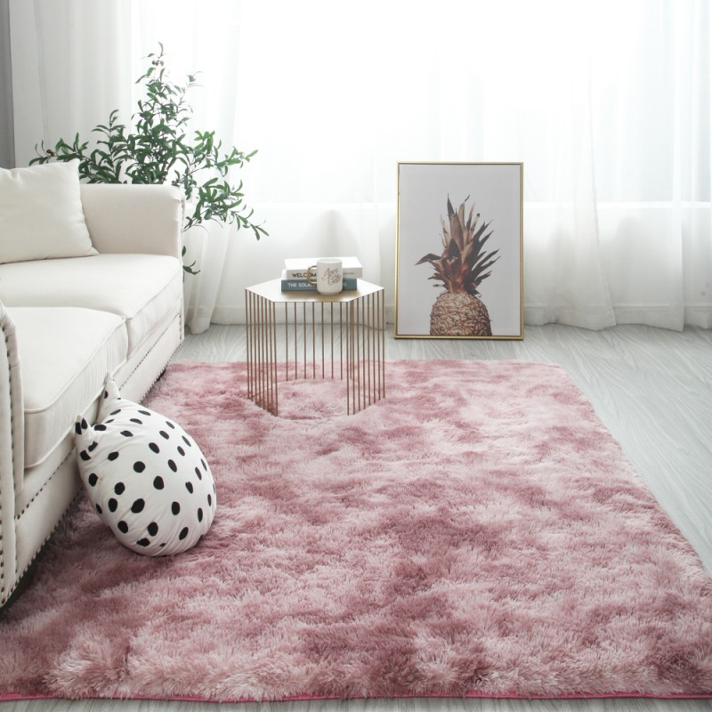 Cross-Border Wholesale Living Room Bedroom Bedside Foyer Tie-Dye Long Silk Wool Carpet Floor Mat Bathroom Mat Amazon Specification drawing