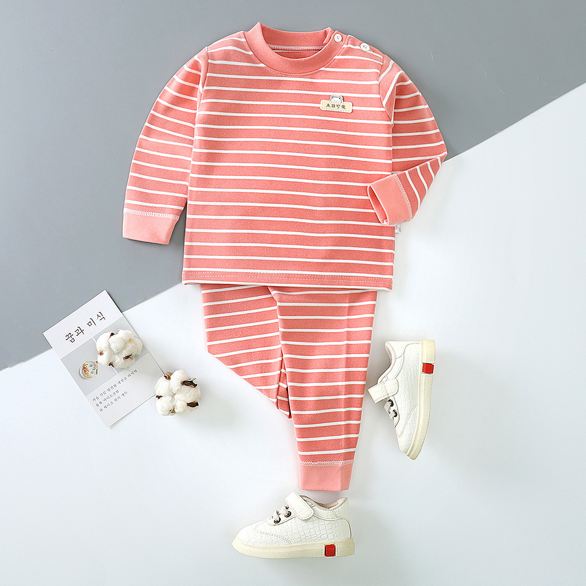 Shenying Baby Children's Clothing, children's long sleeves, long Johns, warm, German velvet baby girls and Boys autumn Set wholesale Application Scenario