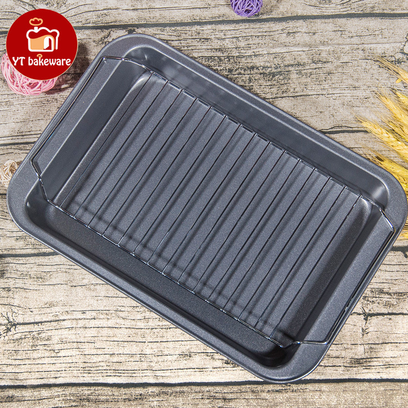 With Handle Grid Square Plate Cake Mold Fashion Diy Bread Box Toast Baking Mold Factory Direct Sales Specification drawing