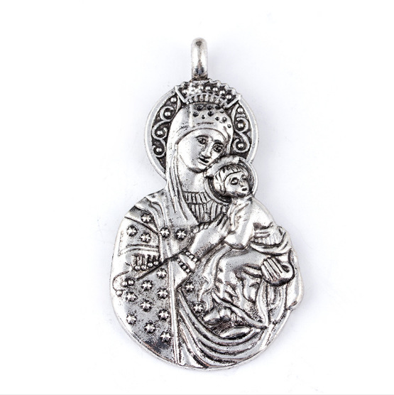 Manufacturers Directly For The Moon Diy Alloy Oval Keychain Necklace Accessories Religious Jewelry Pendant Wholesale Specification drawing