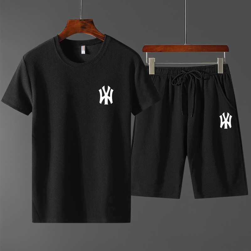 Men's Summer Short Sleeve T-Shirt Sports Suit Summer 2023 Men's New Leisure Suit With A Set Application Scenario