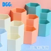 An ins minimalist hexagonal creative pen holder for dormitory and office stationery desktop storage, a student storage box decoration details Picture