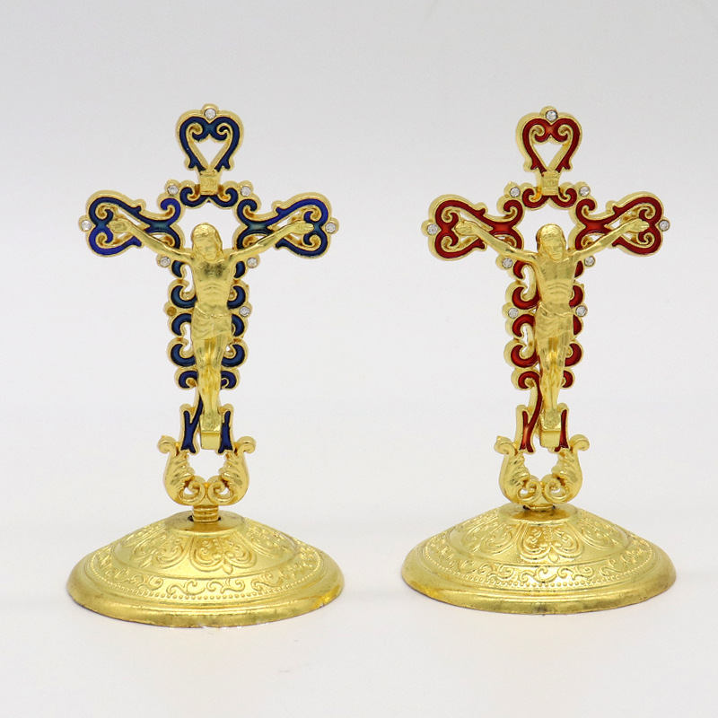 批发零售滴油十字架装饰摆件宗教十字架金属工艺品饰品摆件