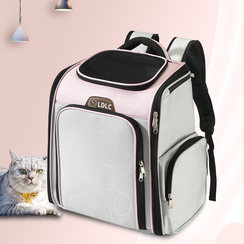 新款猫包外拓展外出宠物背包便携折叠跨境猫包猫咪宠物包详情图1