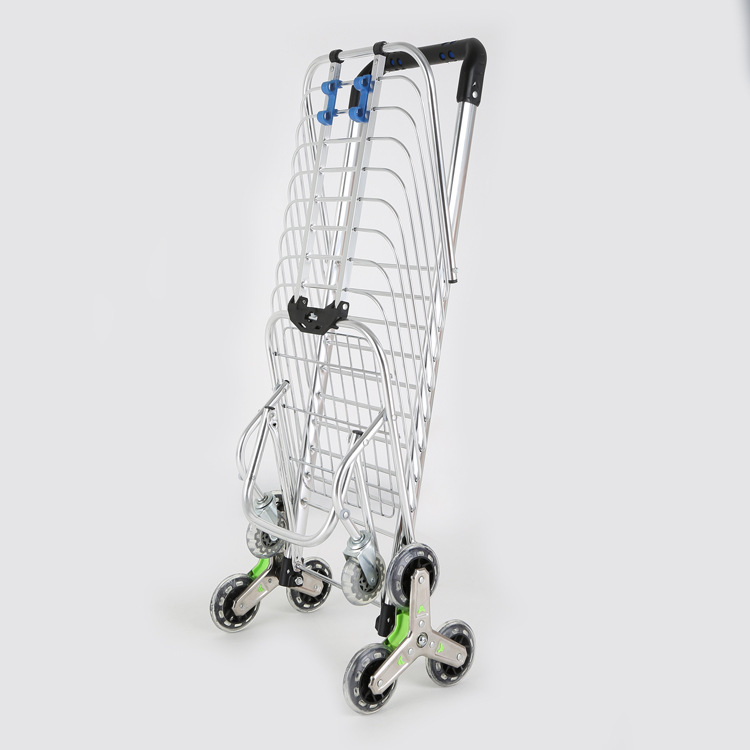 Aluminum alloy foldable portable shopping cart for climbing stairs, elderly supermarket grocery cart, trolley, driver's trolley bag Specification image