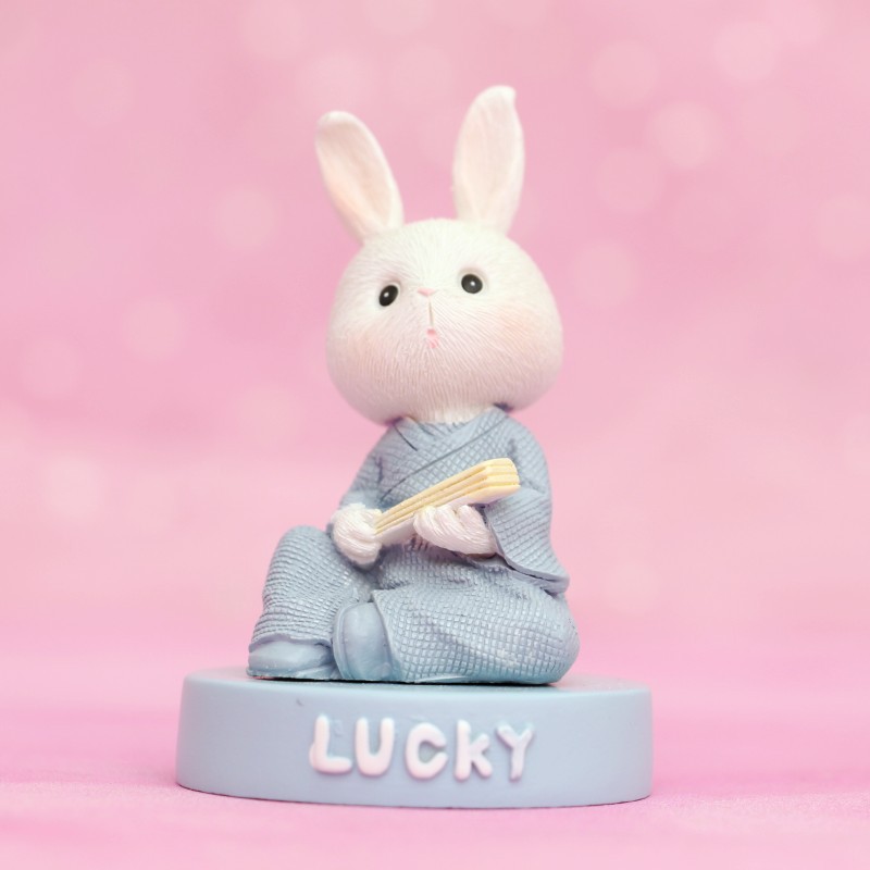 Cute rabbit Young Master Rabbit Xiaoya ancient costume cake baking decorative item details Picture