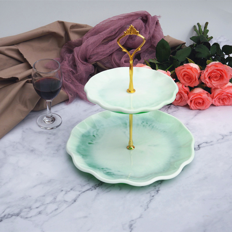 diy crystal drip mold Two-layer fruit tray tea table three-dimensional lace tray coaster resin drip mold Application Scenario