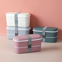 Yijia factory custom Japanese lunch box bento box fresh-keeping box OEM brand custom double compartment lunch box