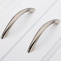 Modern fashion bright stainless steel color brushed silver handles double white drawer cabinets closet door handles wholesale