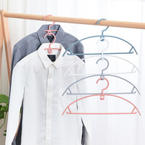 Creative hanging plastic clothes hanging adult non-slip clothes hanging multi-functional semi-round dry and warm dual-use hanger