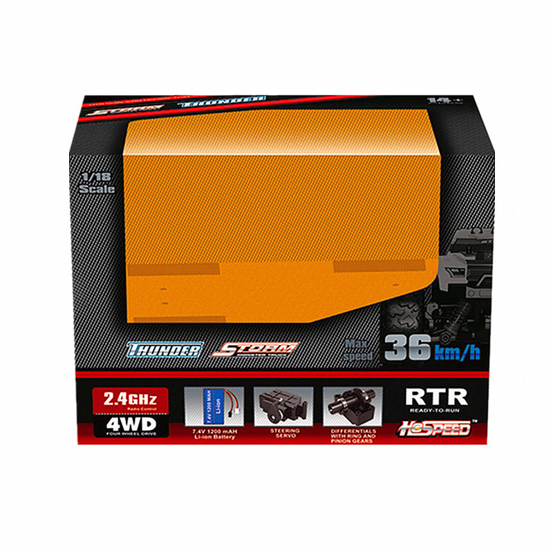 Remote control 1:18 electric four-wheel drive high-speed off-road vehicle 2.4G full-scale large foot climbing car model children's toy Item Picture