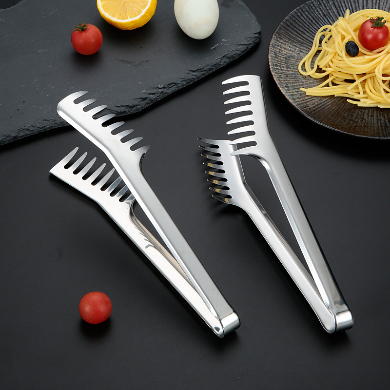 Factory wholesale stainless steel tongs, food tongs, anti-scald barbecue tongs, kitchen tools, food tongs, pasta tongs, barbecue tongs Application Scenario