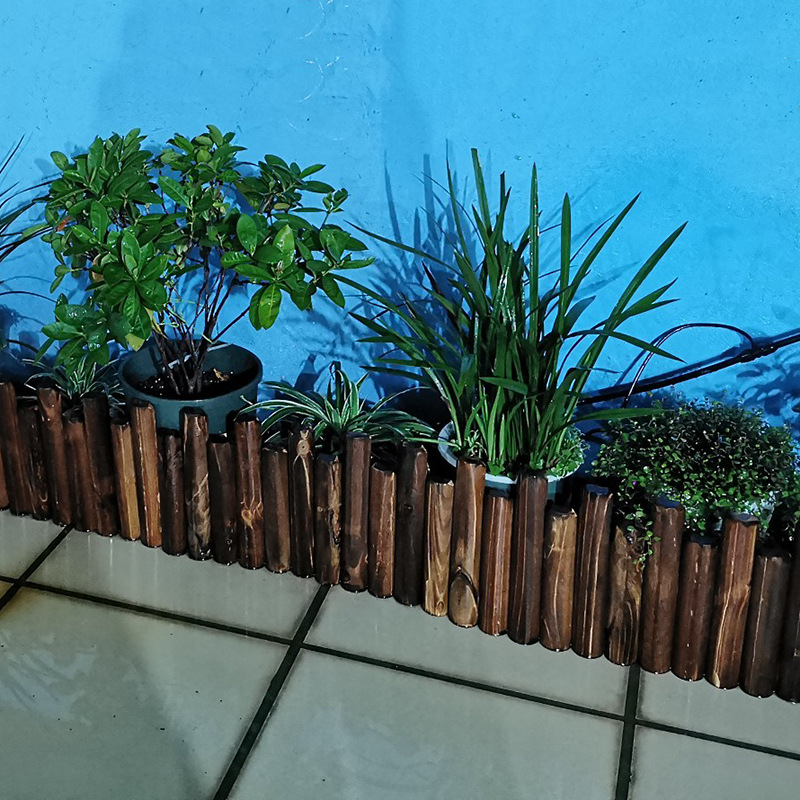 碳化插地木栅细节图