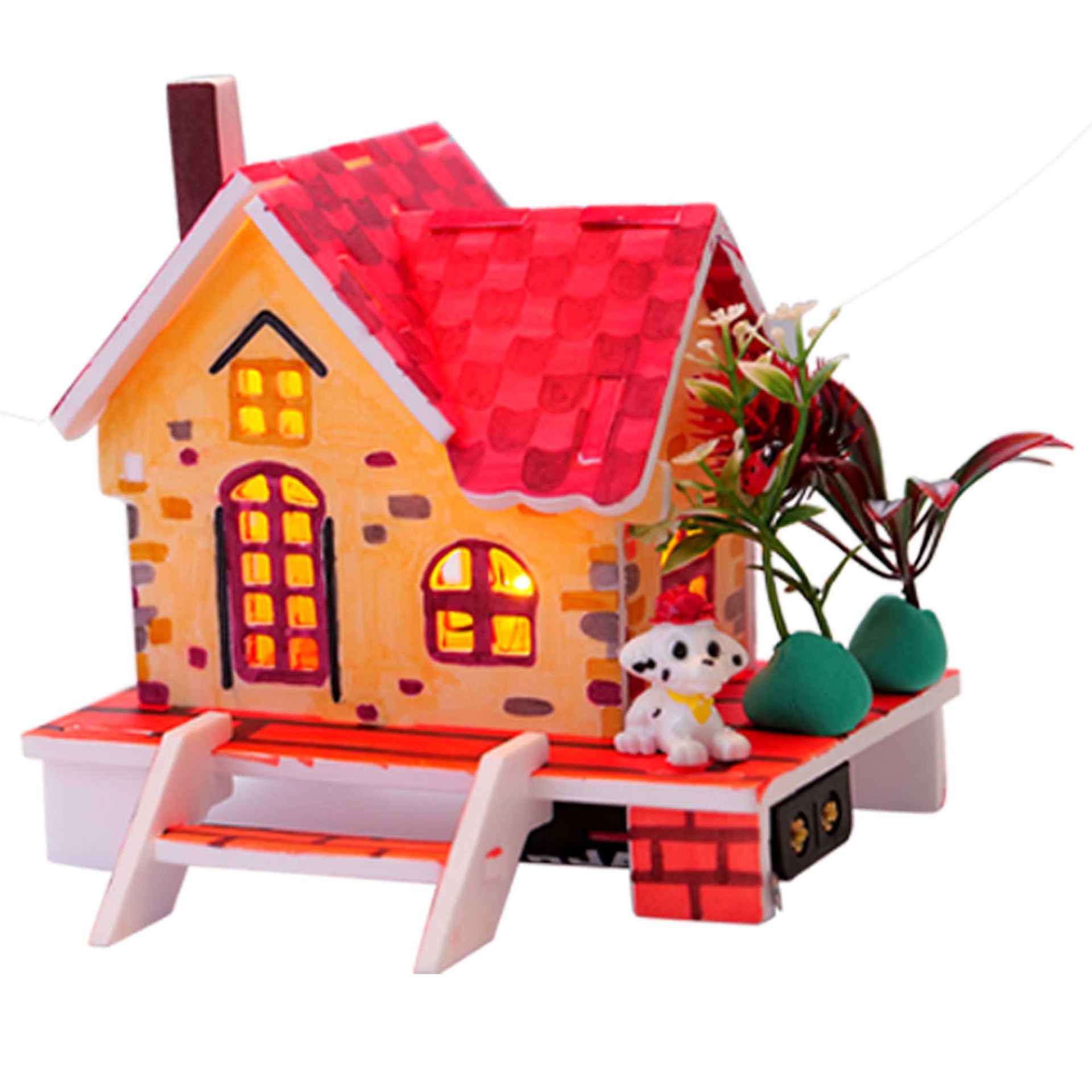 Candlelight House Science Experiment steam Toy Set, Student Making Experimental Equipment, Kindergarten diy Handicraft