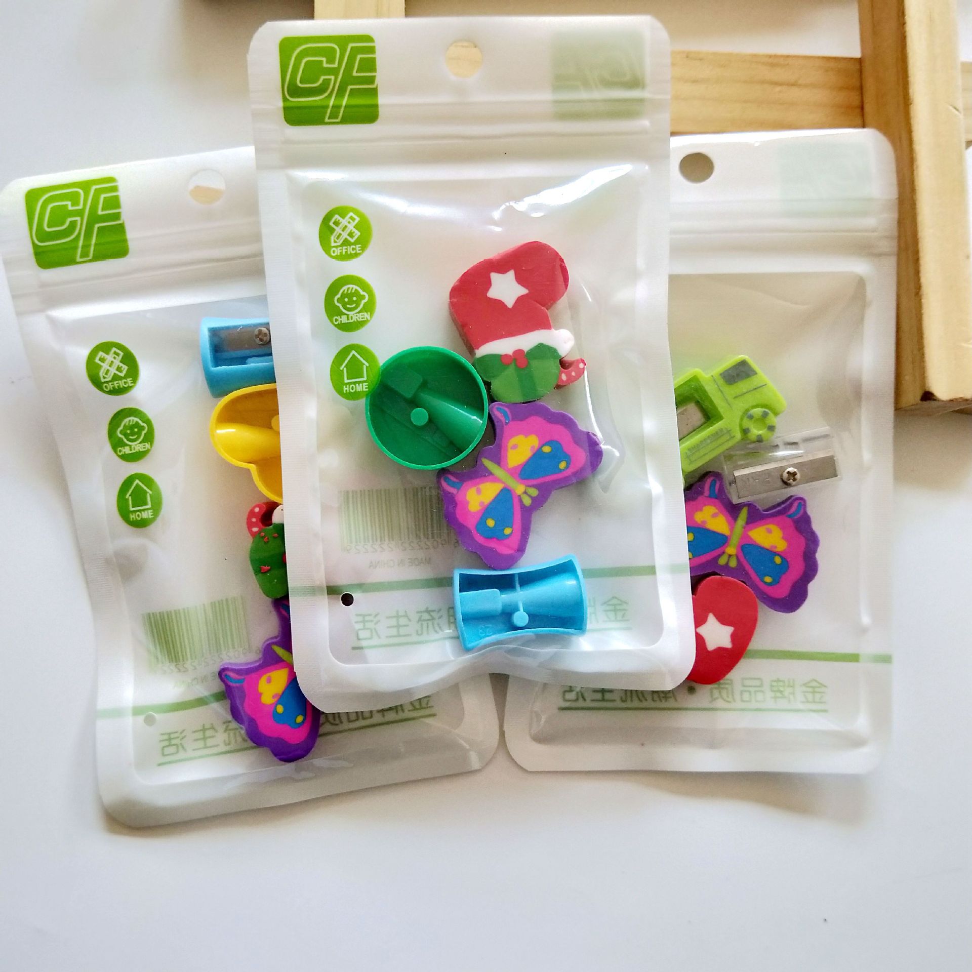 Stationery set rubber pencil sharpener Gift wholesale 1 yuan shop source online shop gift details Picture