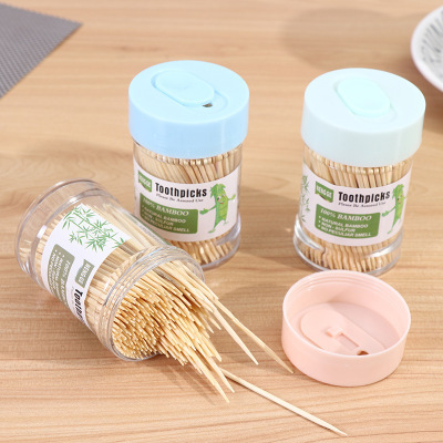 Toothpick Wholesale New Slip-Cover Toothpick Disposable Bamboo Toothpick Odorless Home Hotel Toothpick Box Manufacturers details Picture