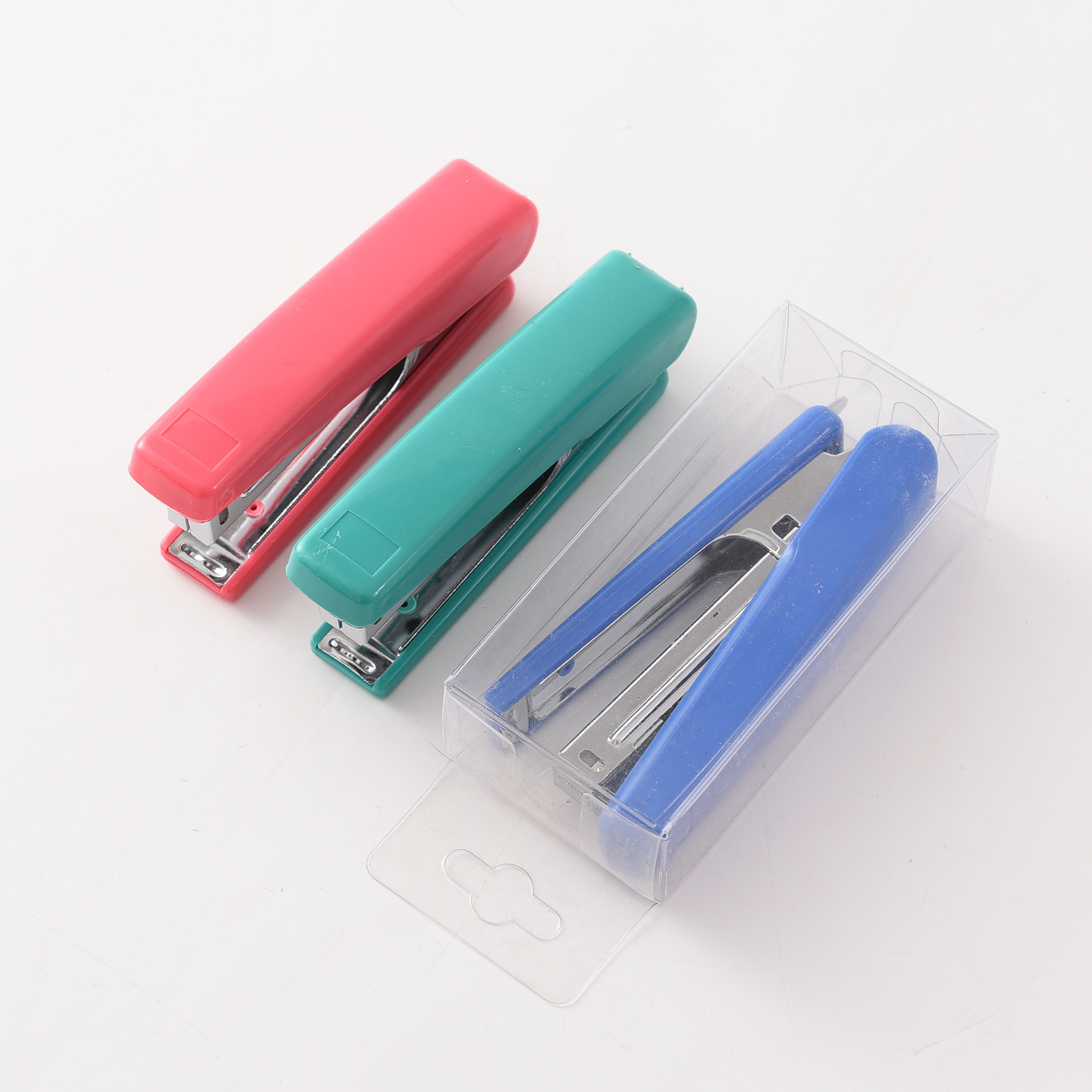 Factory direct supply cross-border exclusive 0116R Metal 3-color stapler, metal multi-functional labor-saving type, factory dedicated details Picture
