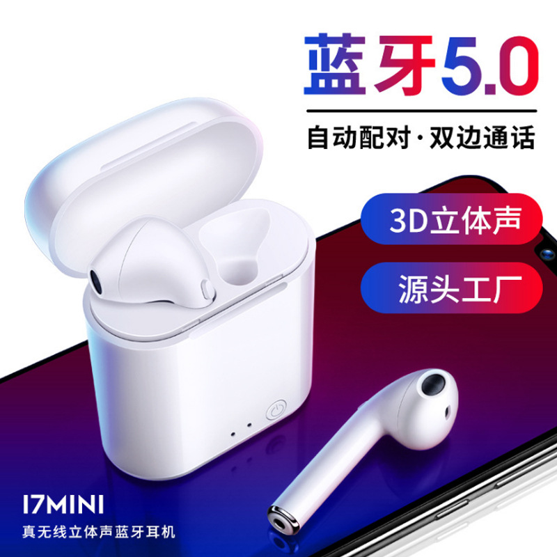 i7s Bluetooth Headphones dual-ear wireless TWS in-ear type i7mini Bluetooth Headphones 5.0 pop-up window with charging case details Picture