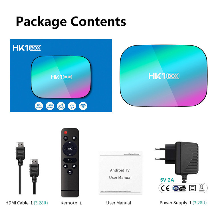 Hk1 Box S905x3 Android 9.0 4G+128Gb Network Player Bluetooth Tvbox Item Picture