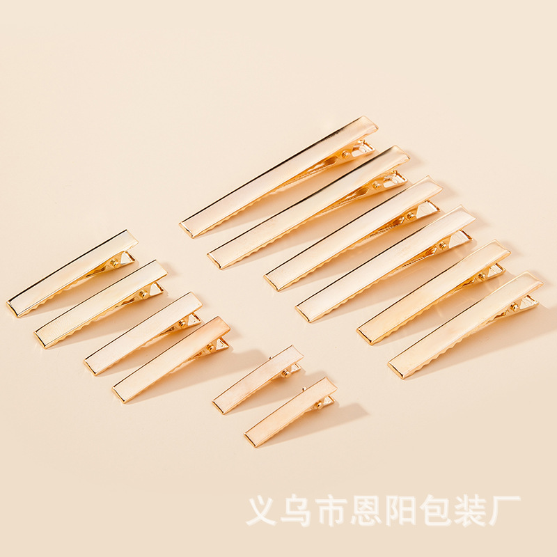 鸭嘴夹发夹diy底夹方形发卡底胚手工材料边夹鳄鱼夹金属发卡配饰详情16