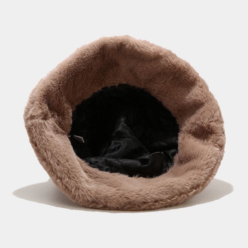 Ins Plush Hat Female Japanese Literary Retro Simple Fisherman Hat Autumn And Winter Korean Version Of All Warm Fashion Basin Hat Application Scenario