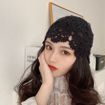 Hollowed out hook flower baotou hat women's Korean version all-in-one sunscreen visor hat subnet red spring thin summer all-in-one