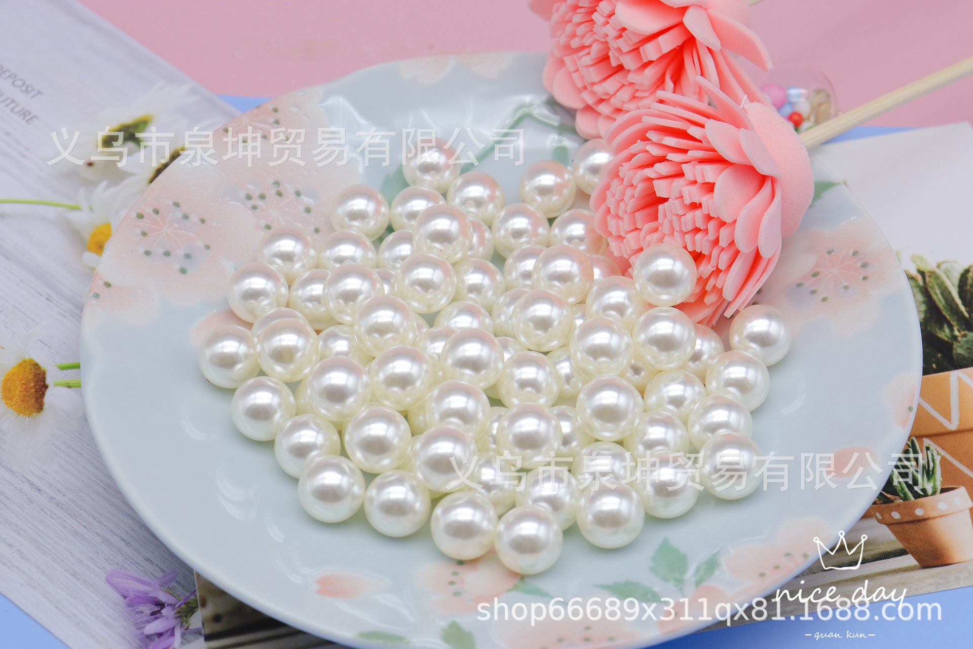 DIY jewelry accessories, slime ABS high-gloss, pore-free imitation pearl clothing accessories factory direct sales, no peeling or color fading details Picture