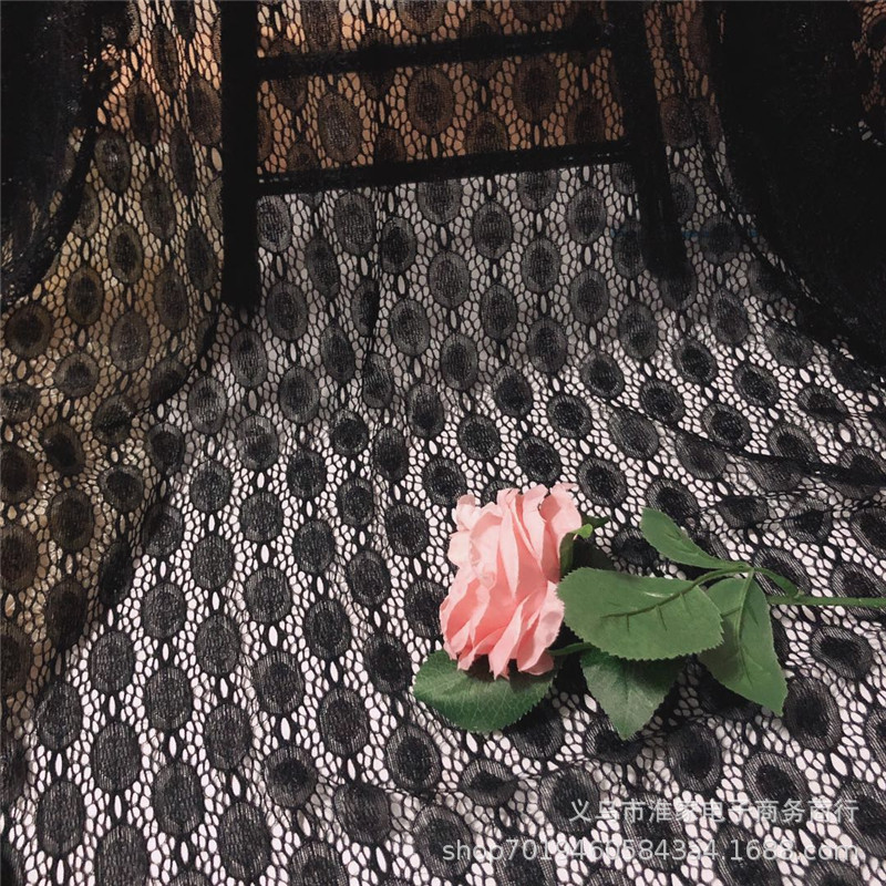 Factory direct sales of brocade dot lace fabric, elastic bright silk lace fabric for clothing, dresses and accessories