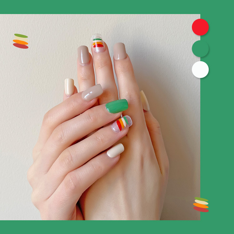 方头短款/穿戴甲细节图