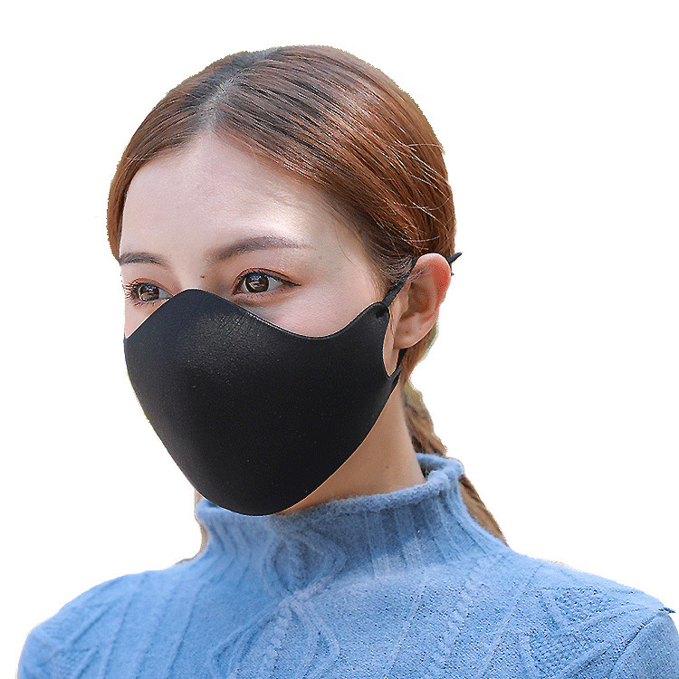 Estrella japonesa el mismo estilo 3d sin marcas máscara negra mujer estereoscópica paquete independiente respiratoria válvula máscara de tela máscara al por mayor Item Picture