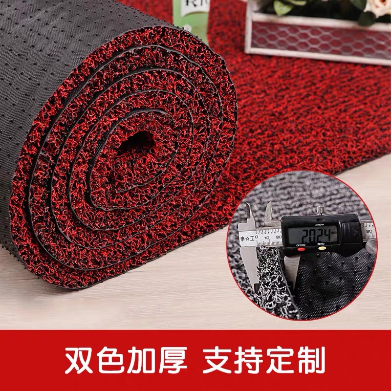 雅的钉底pvc丝圈塑料地垫防滑入户进门脚踏垫门口门垫批发地毯