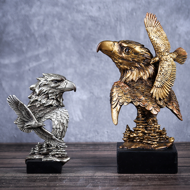Foreign Trade Factory Group Eagle Head Decoration Animal Decoration European Resin Crafts Amazon Cross-Border Wholesale Application Scenario