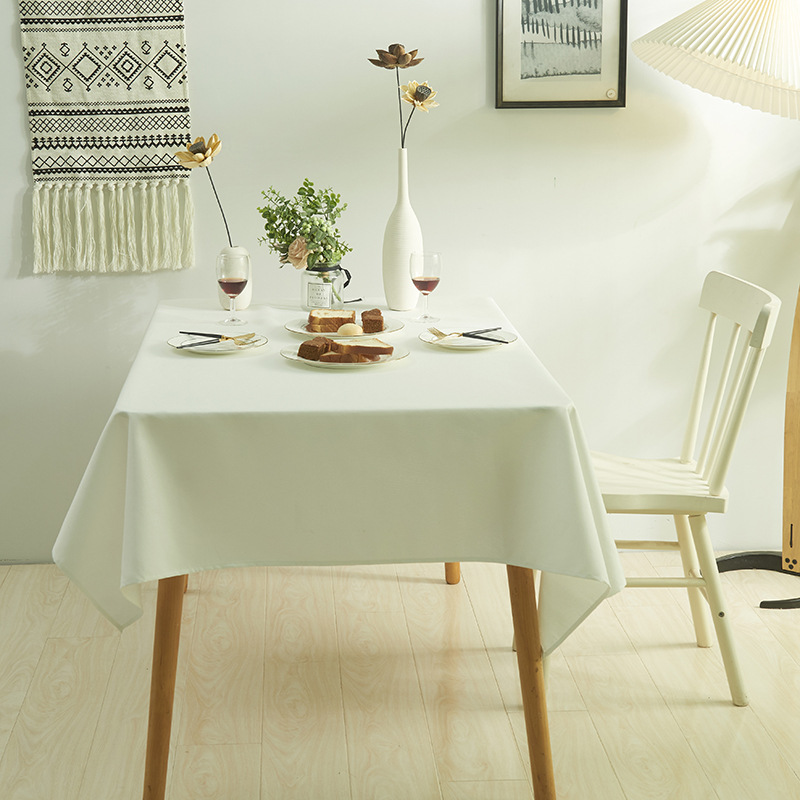 旭爱餐桌布艺纯色北欧简约隔水纯色茶几台布网红餐桌布批发桌布图