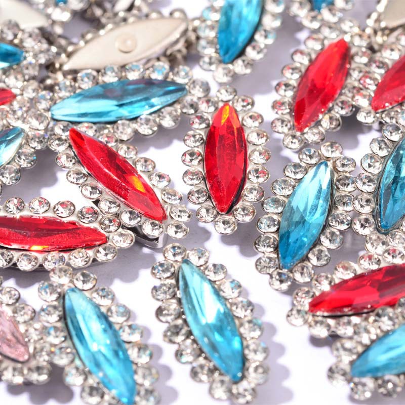 定制玻璃钻太/手缝玻璃尖底/两头尖马眼花细节图